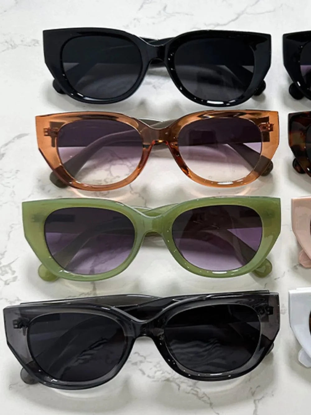Cat Eye Polycarbonate Frame Sunglasses - ShalayeFashion