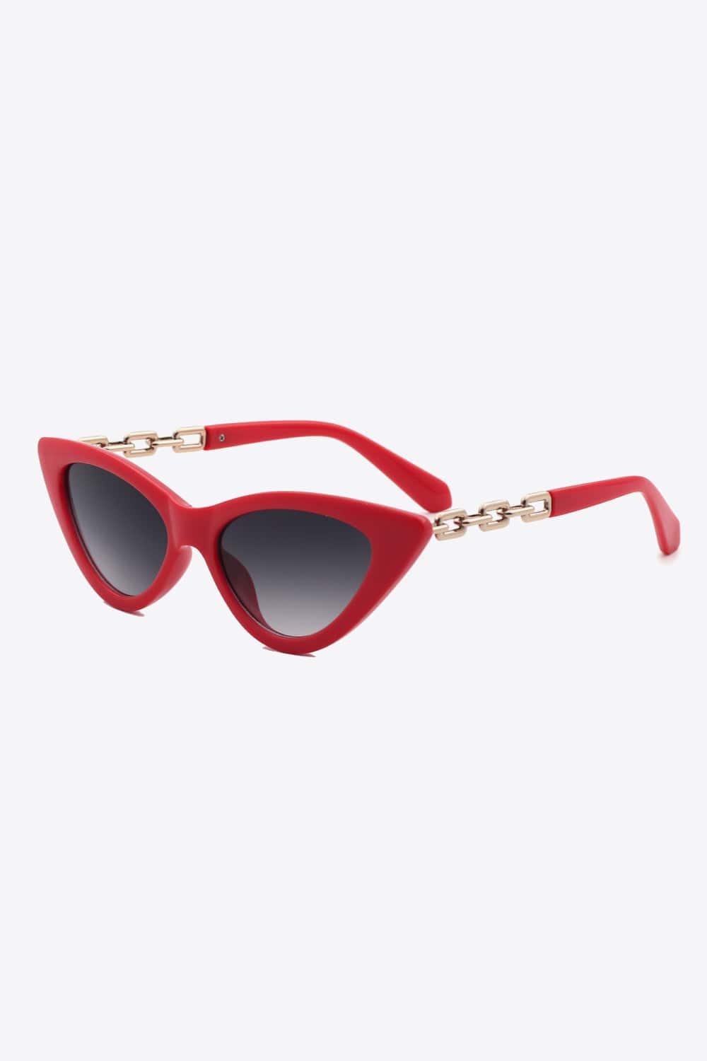 Chain Detail Cat - Eye Sunglasses - ShalayeFashion
