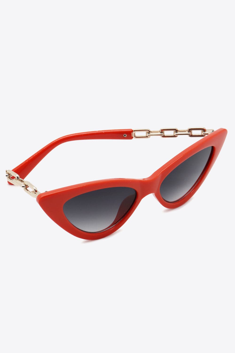 Chain Detail Cat - Eye Sunglasses - ShalayeFashion