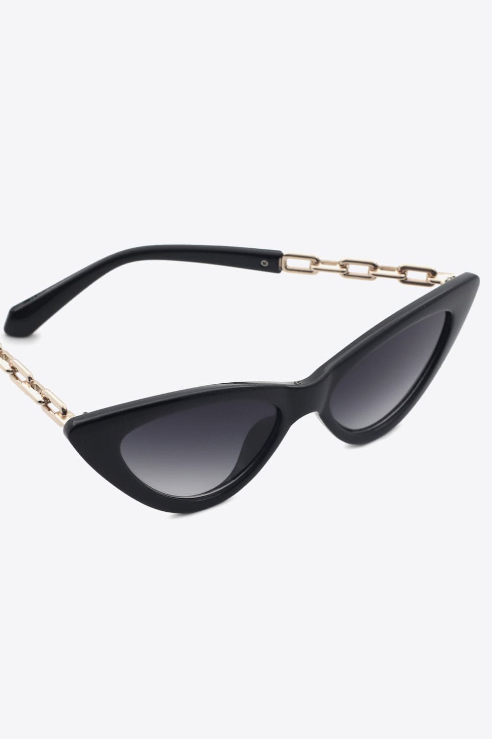 Chain Detail Cat - Eye Sunglasses - ShalayeFashion