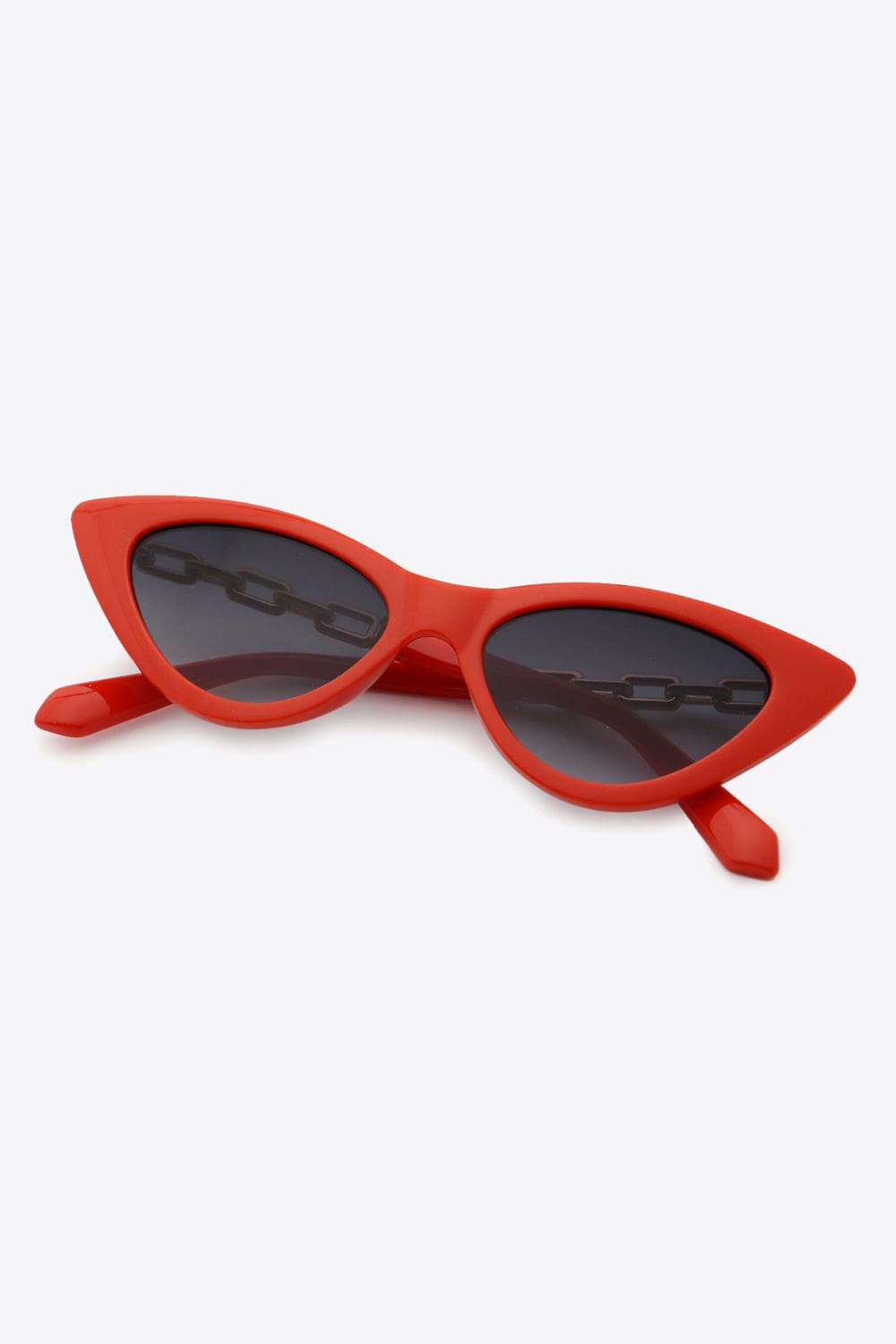 Chain Detail Cat - Eye Sunglasses - ShalayeFashion