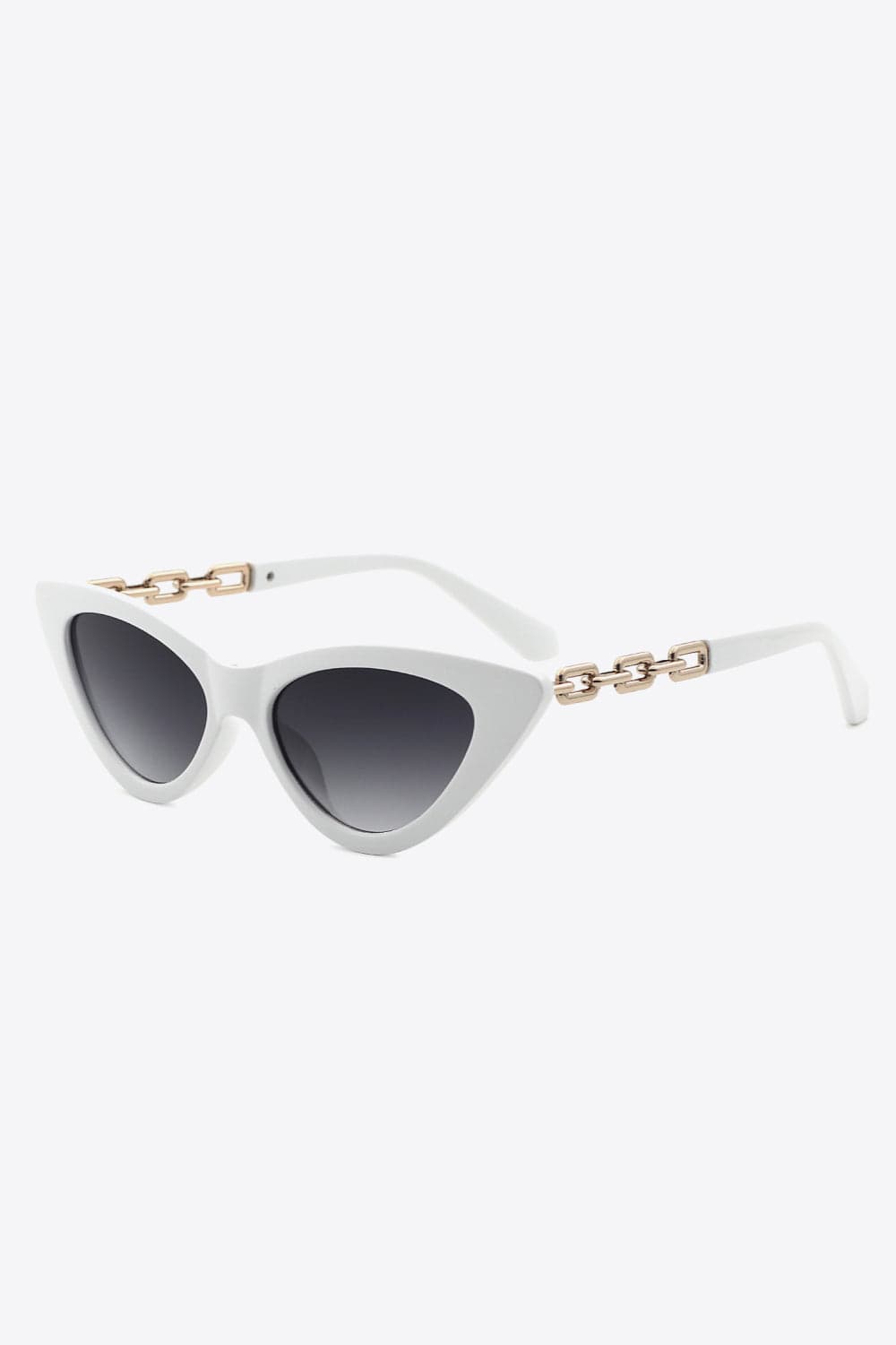 Chain Detail Cat - Eye Sunglasses - ShalayeFashion