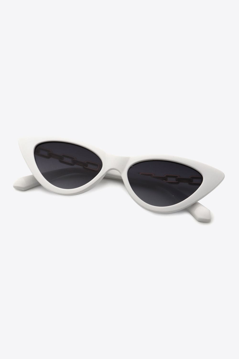 Chain Detail Cat - Eye Sunglasses - ShalayeFashion
