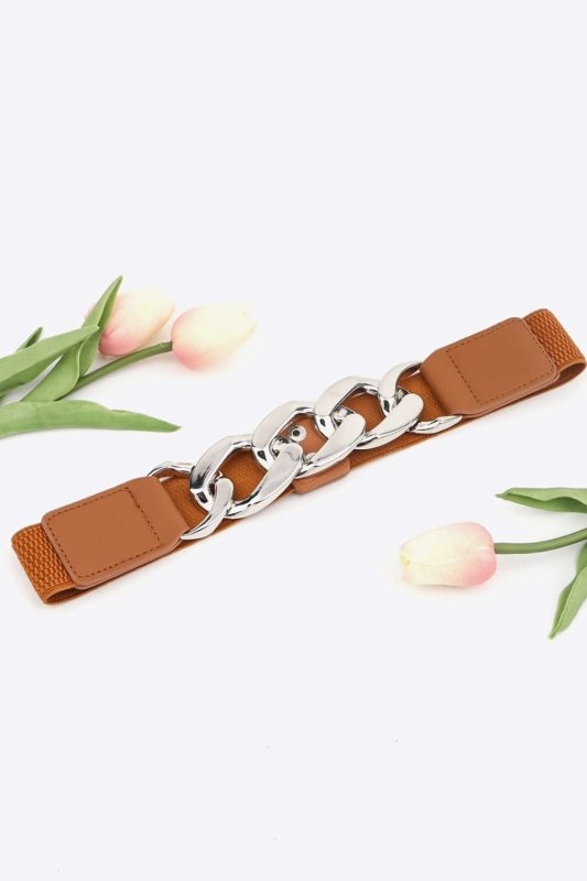 Chain Detail Elastic Belt - ShalayeFashion
