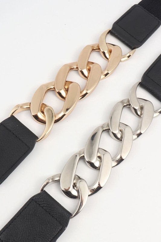 Chain Detail Elastic Belt - ShalayeFashion