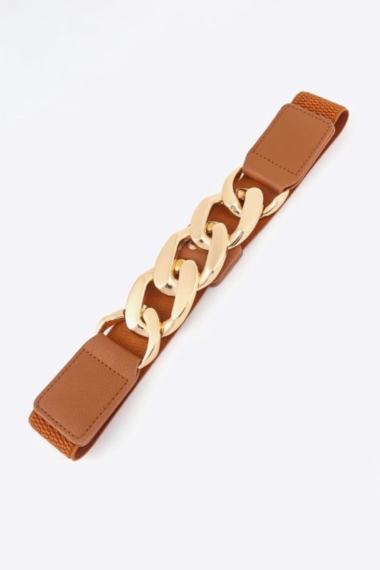 Chain Detail Elastic Belt - ShalayeFashion