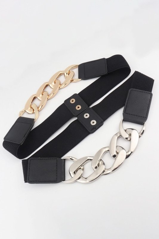 Chain Detail Elastic Belt - ShalayeFashion