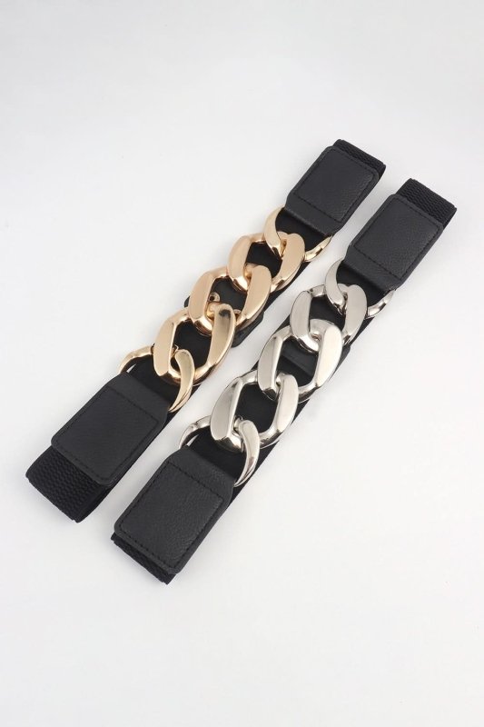 Chain Detail Elastic Belt - ShalayeFashion