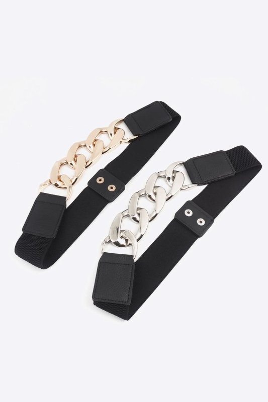 Chain Detail Elastic Belt - ShalayeFashion