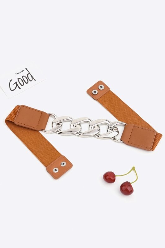 Chain Detail Elastic Belt - ShalayeFashion