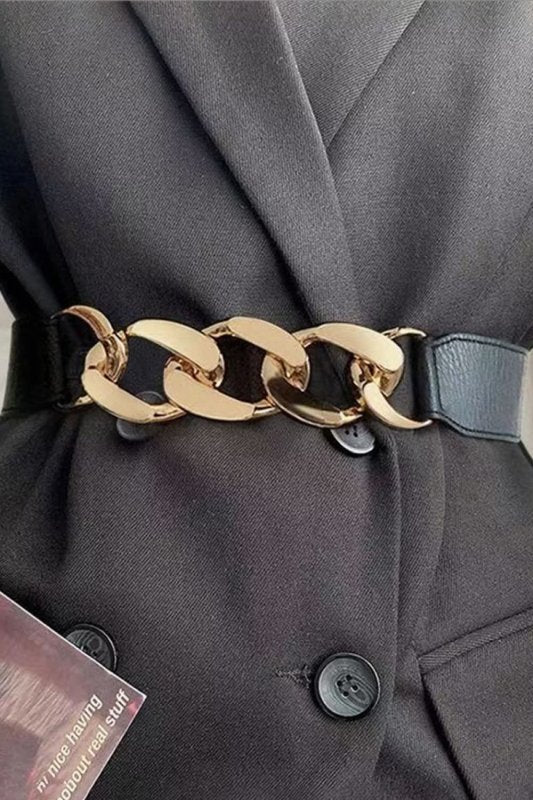 Chain Detail Elastic Belt - ShalayeFashion