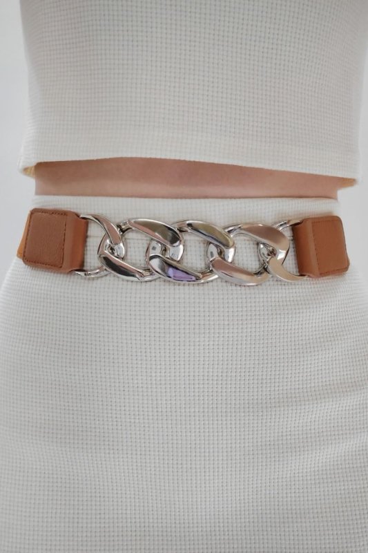 Chain Detail Elastic Belt - ShalayeFashion