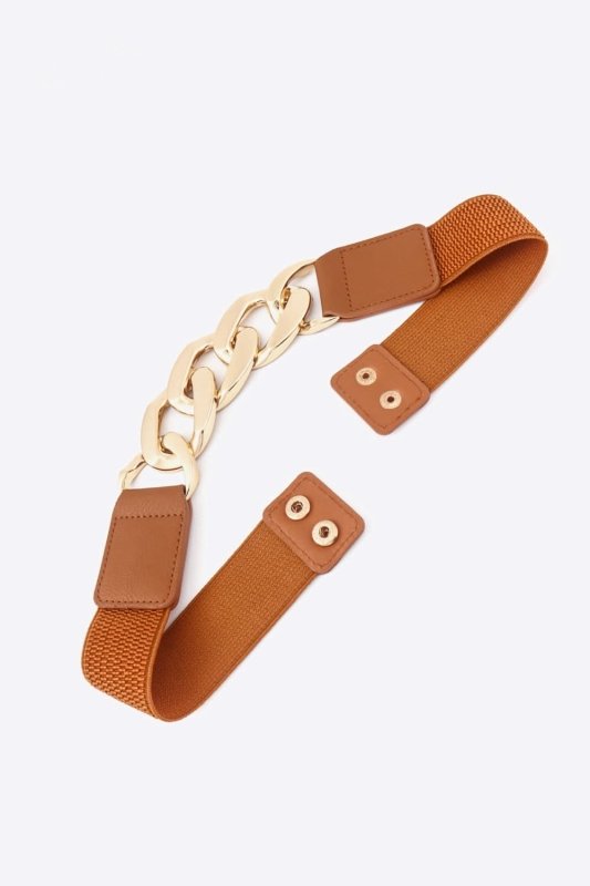 Chain Detail Elastic Belt - ShalayeFashion
