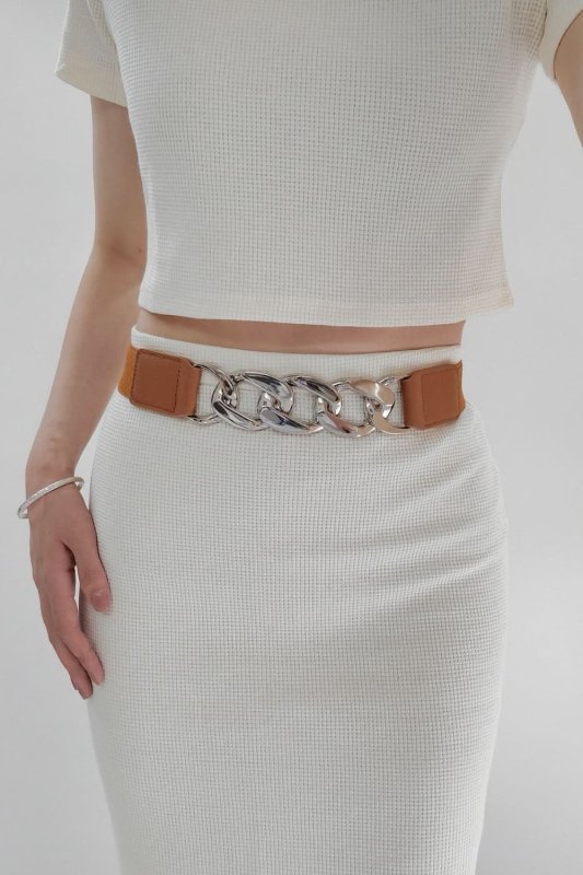 Chain Detail Elastic Belt - ShalayeFashion