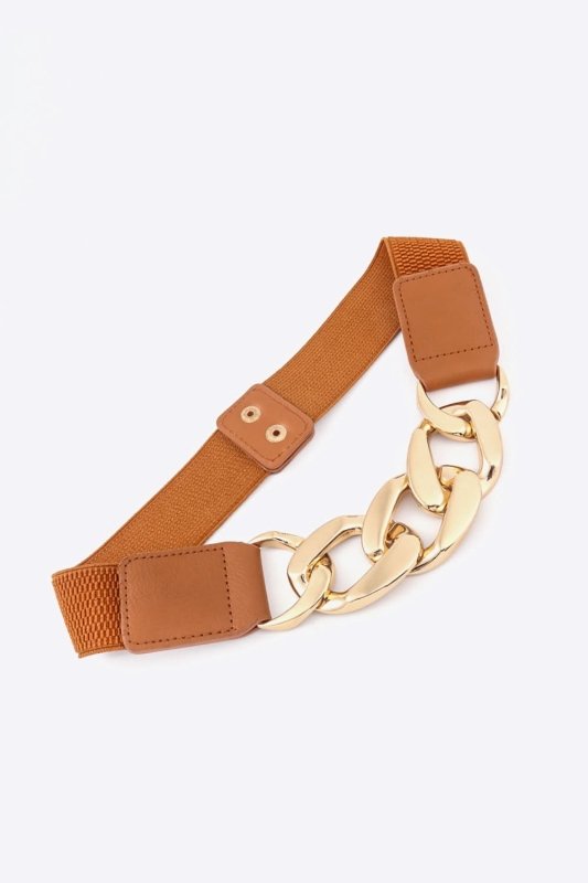 Chain Detail Elastic Belt - ShalayeFashion