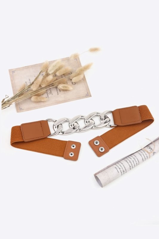 Chain Detail Elastic Belt - ShalayeFashion
