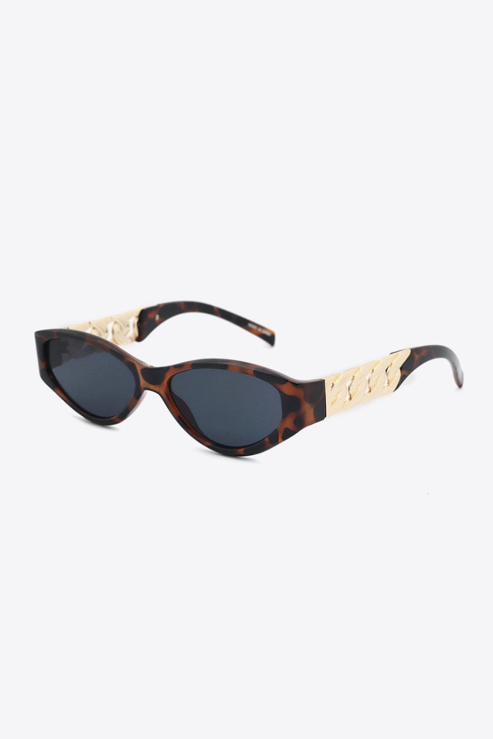 Chain Detail Temple Cat Eye Sunglasses - ShalayeFashion