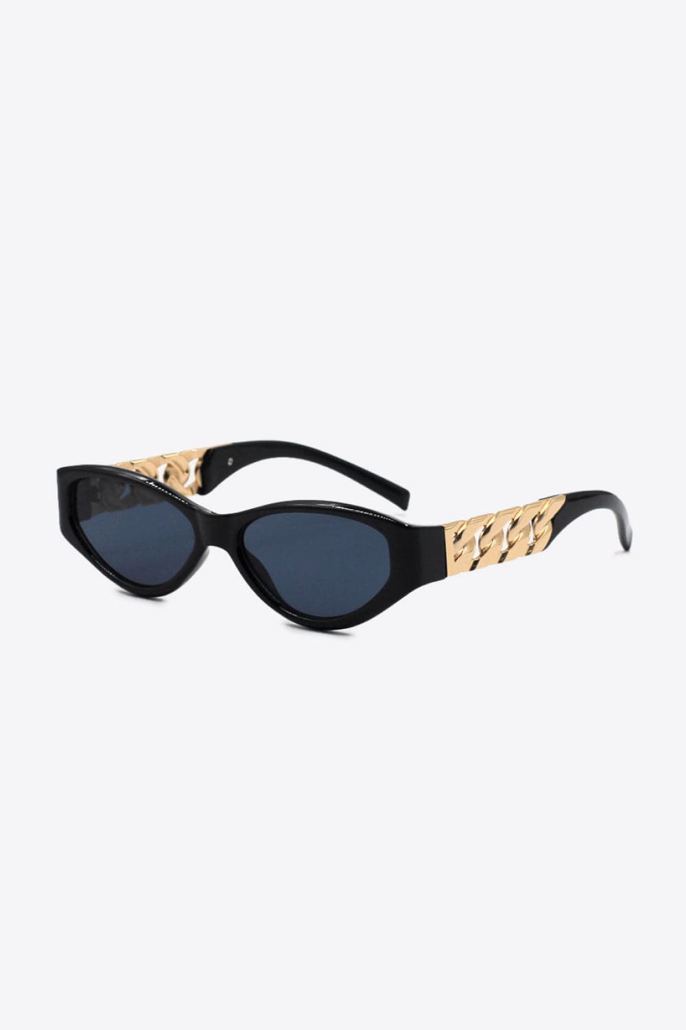 Chain Detail Temple Cat Eye Sunglasses - ShalayeFashion