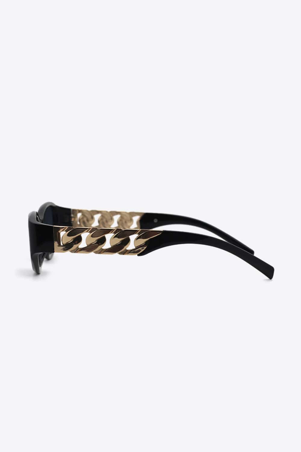 Chain Detail Temple Cat Eye Sunglasses - ShalayeFashion