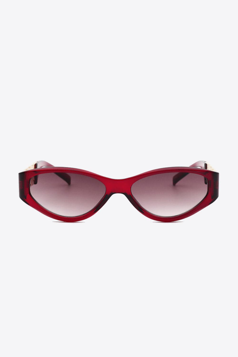 Chain Detail Temple Cat Eye Sunglasses - ShalayeFashion