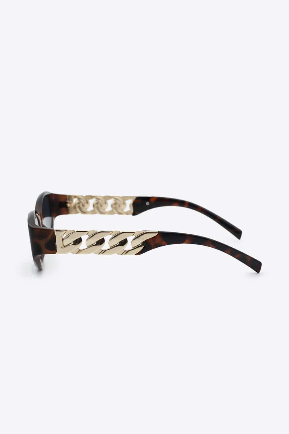 Chain Detail Temple Cat Eye Sunglasses - ShalayeFashion