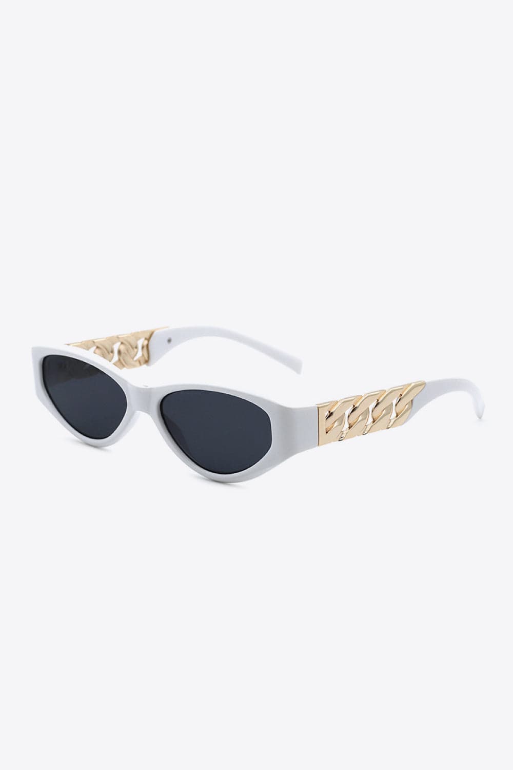 Chain Detail Temple Cat Eye Sunglasses - ShalayeFashion