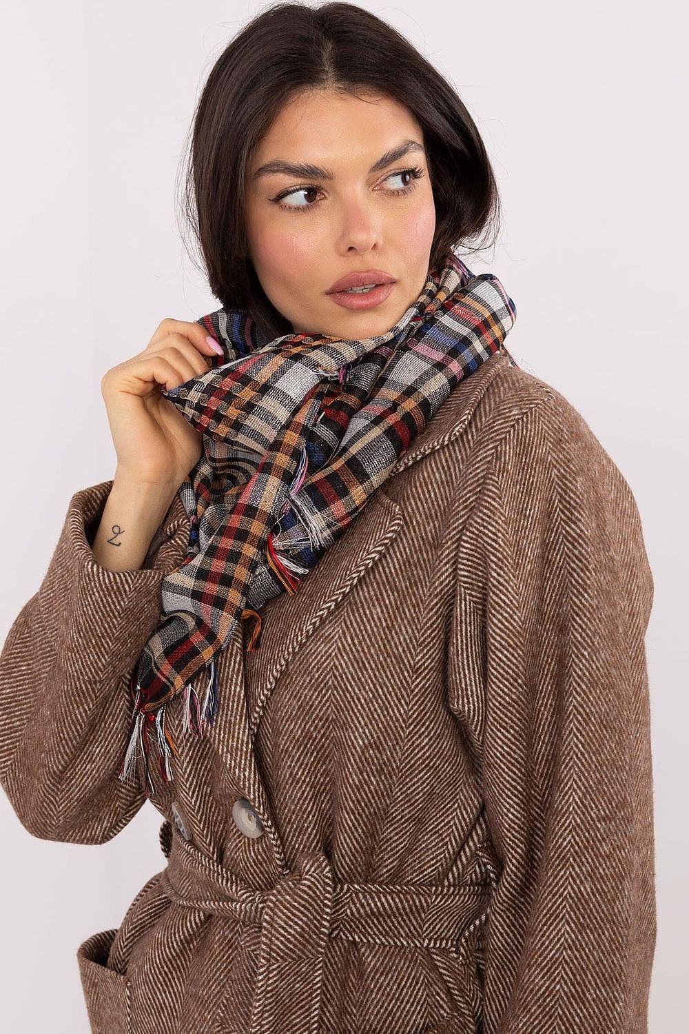 Checked Arab Scarf Neckerchief Women - ShalayeFashion