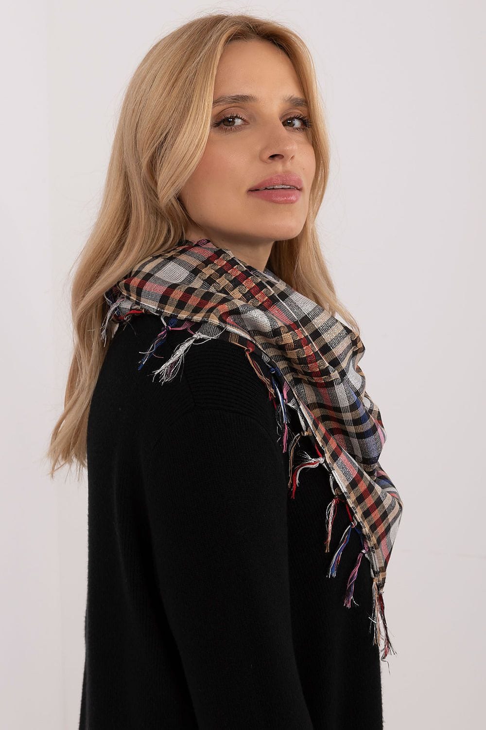 Checked Arab Scarf Neckerchief Women - ShalayeFashion