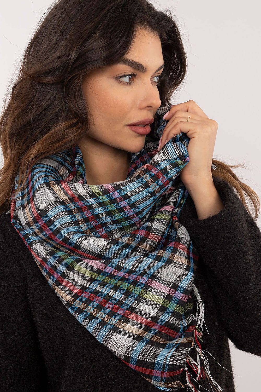 Checked Arab Scarf Neckerchief Women - ShalayeFashion