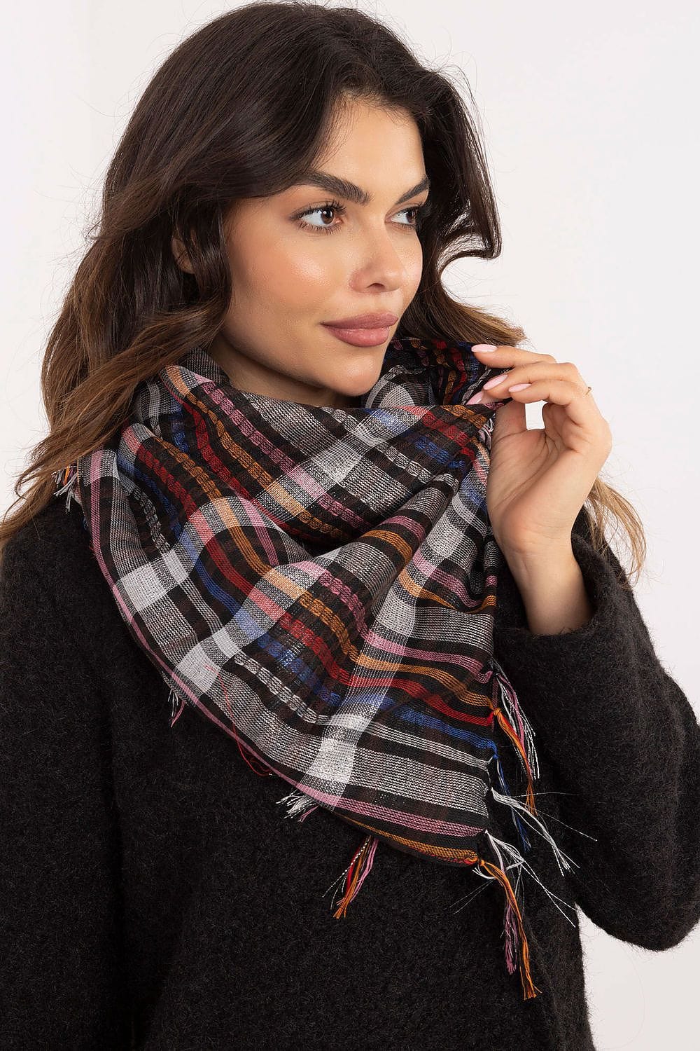 Checked Arab Scarf Neckerchief Women - ShalayeFashion