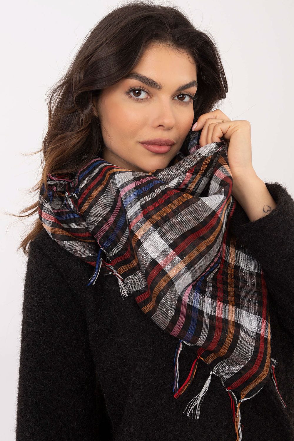 Checked Arab Scarf Neckerchief Women - ShalayeFashion