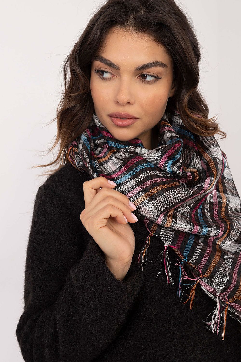 Checked Arab Scarf Neckerchief Women - ShalayeFashion