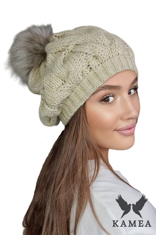 Chic Women’s Warm Knit Pom Pom Hat - ShalayeFashion