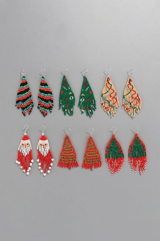 Christmas Beaded Earrings - ShalayeFashion