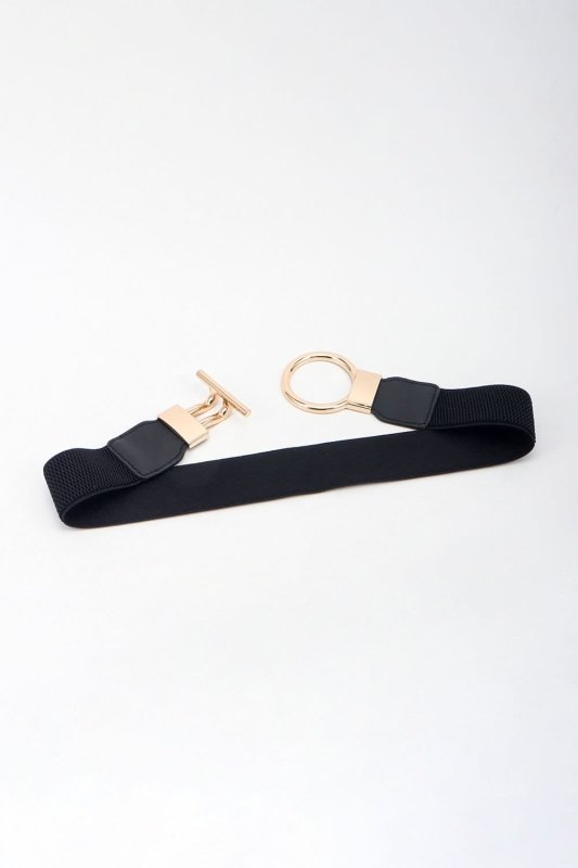 Circle Shape Buckle Zinc Alloy Buckle PU Leather Belt - ShalayeFashion