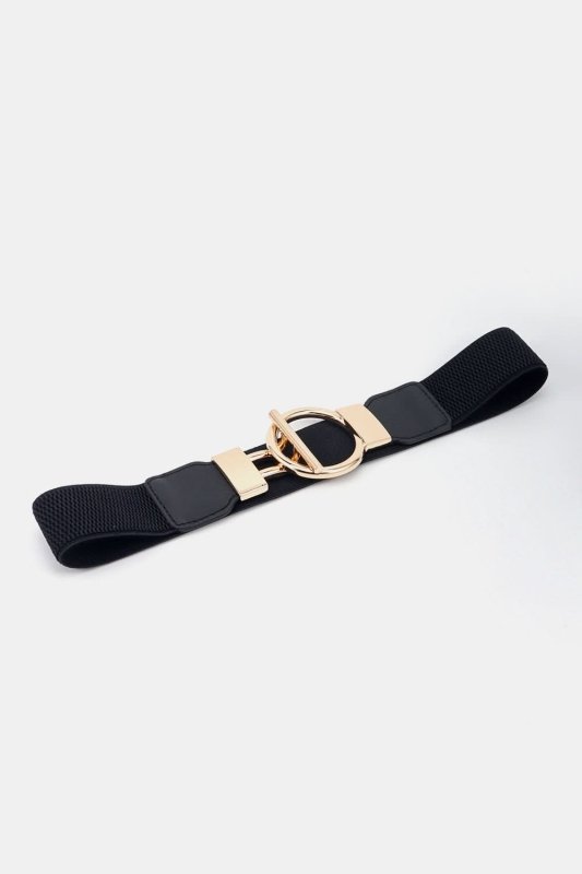 Circle Shape Buckle Zinc Alloy Buckle PU Leather Belt - ShalayeFashion