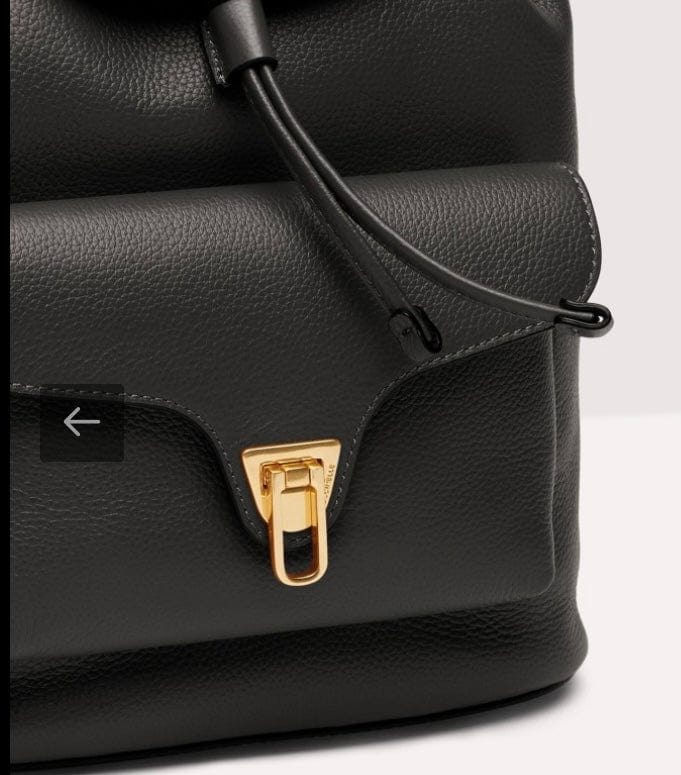 Coccinelle Luxury Rucksack Italian Leather Backpack - ShalayeFashion