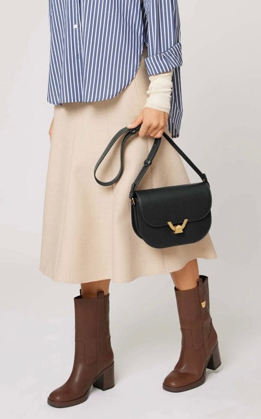 Coccinelle Sophisticated Crossbody Bag Italian Leather - ShalayeFashion
