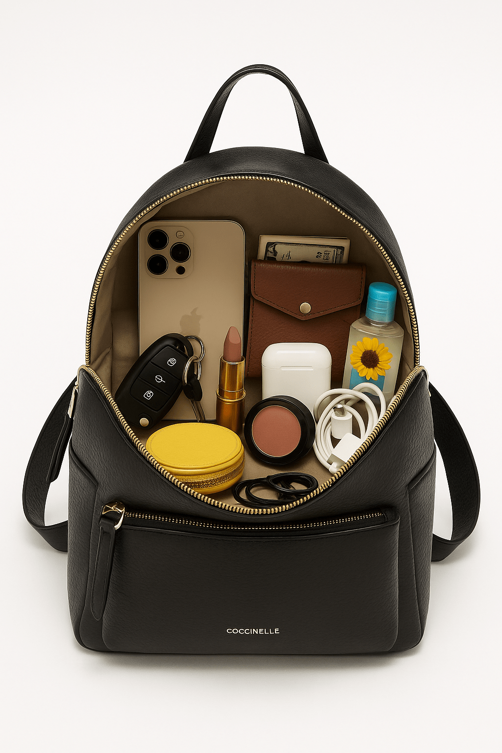 Coccinelle Women’s Black Leather Bag - ShalayeFashion