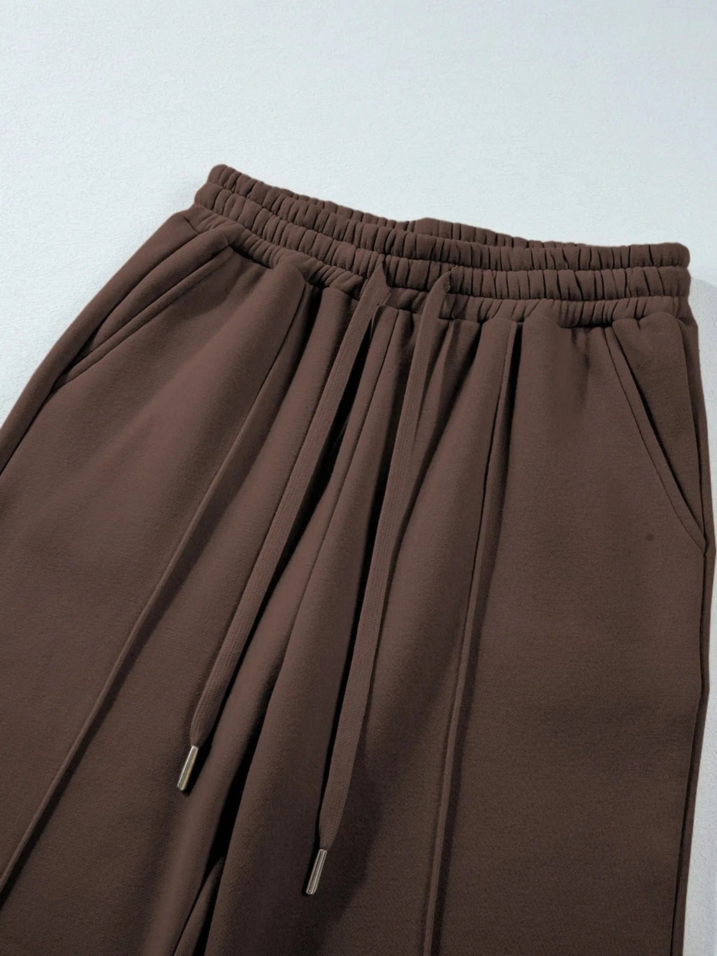 Collared Sweatshirt and High Waist Pants Active Set - ShalayeFashion