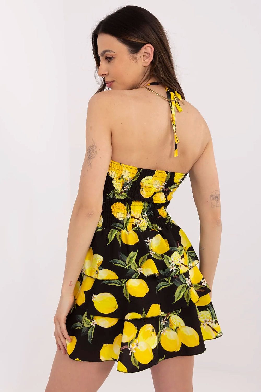 Colorful Mini Dress Flared Stiffened Cups - ShalayeFashion