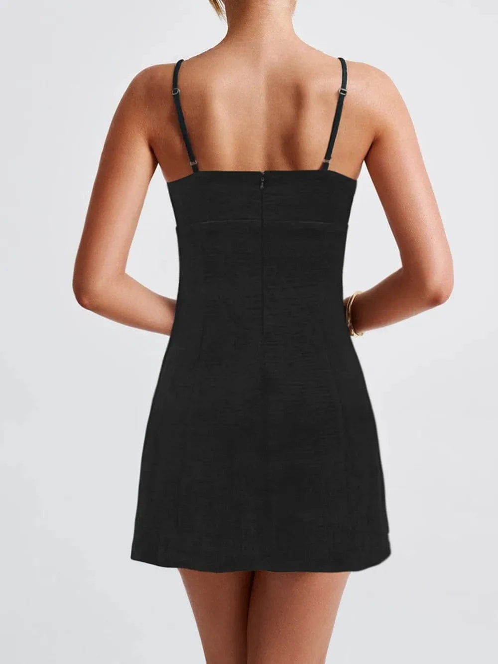 Contrast Mini Cami Dress - ShalayeFashion