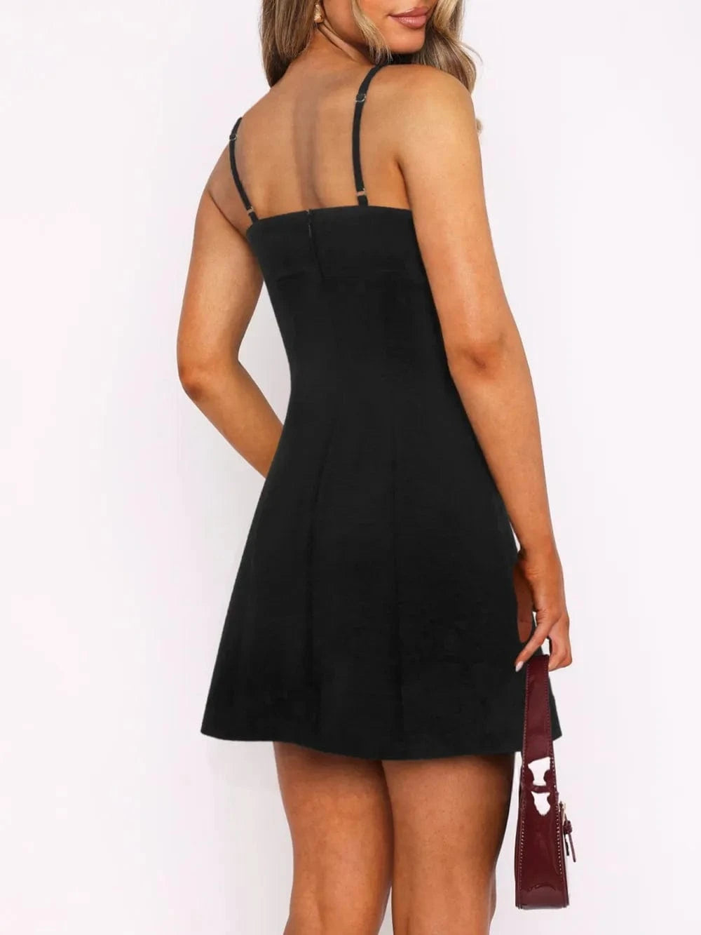 Contrast Mini Cami Dress - ShalayeFashion