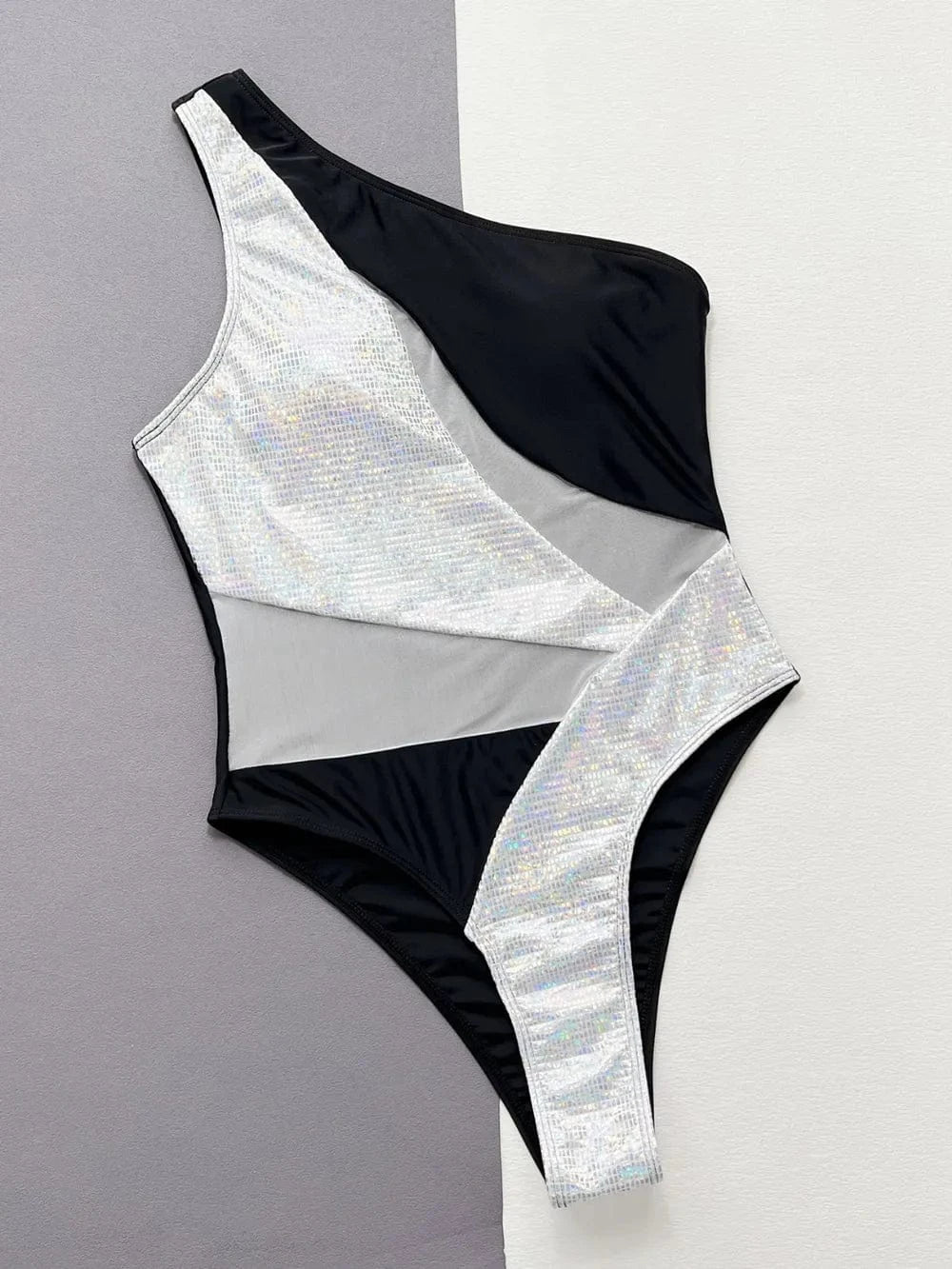 Contrast Panel One - Piece Swimsuit - ShalayeFashion