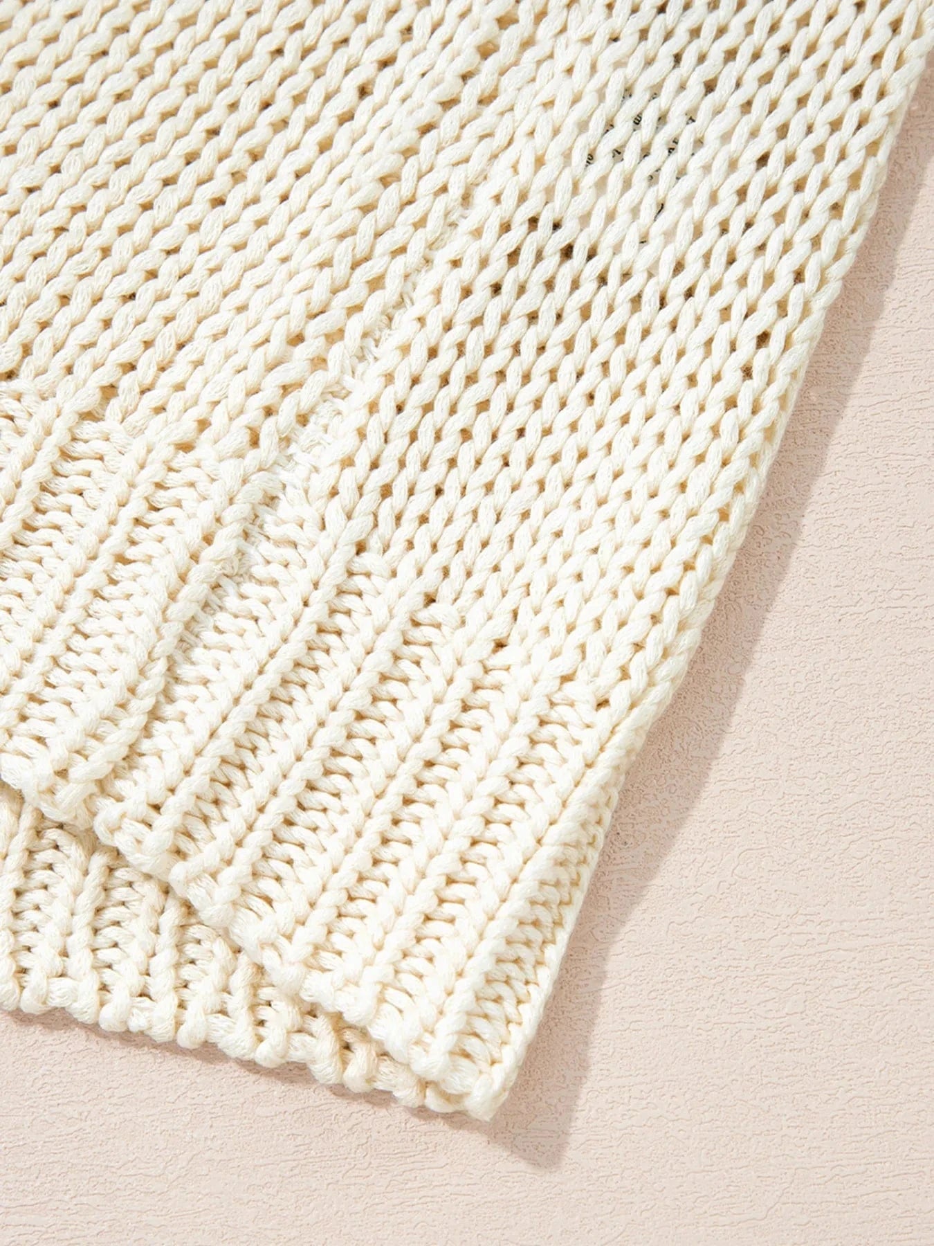 Contrast Stitch Detail V Neck Drop Shoulder Sweater - ShalayeFashion