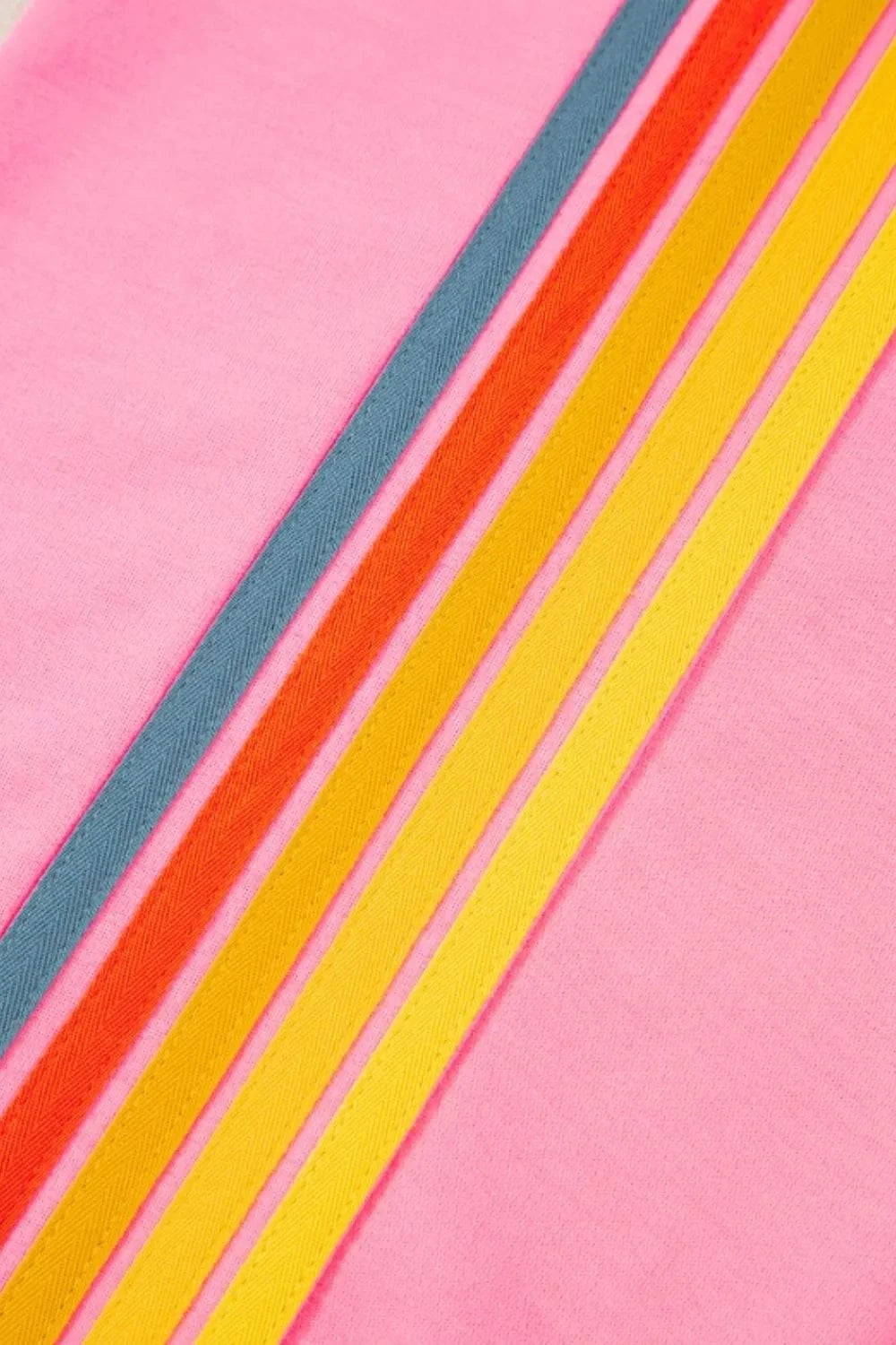 Contrast Striped Elastic Waist Active Pants - ShalayeFashion