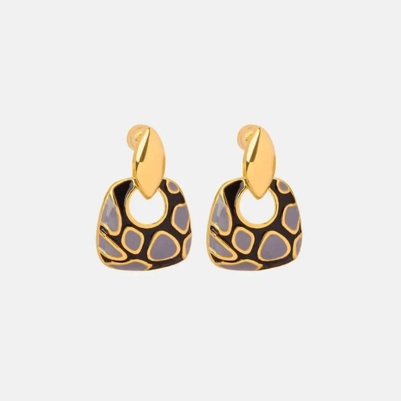 Copper Oil Drip Earrings - ShalayeFashion