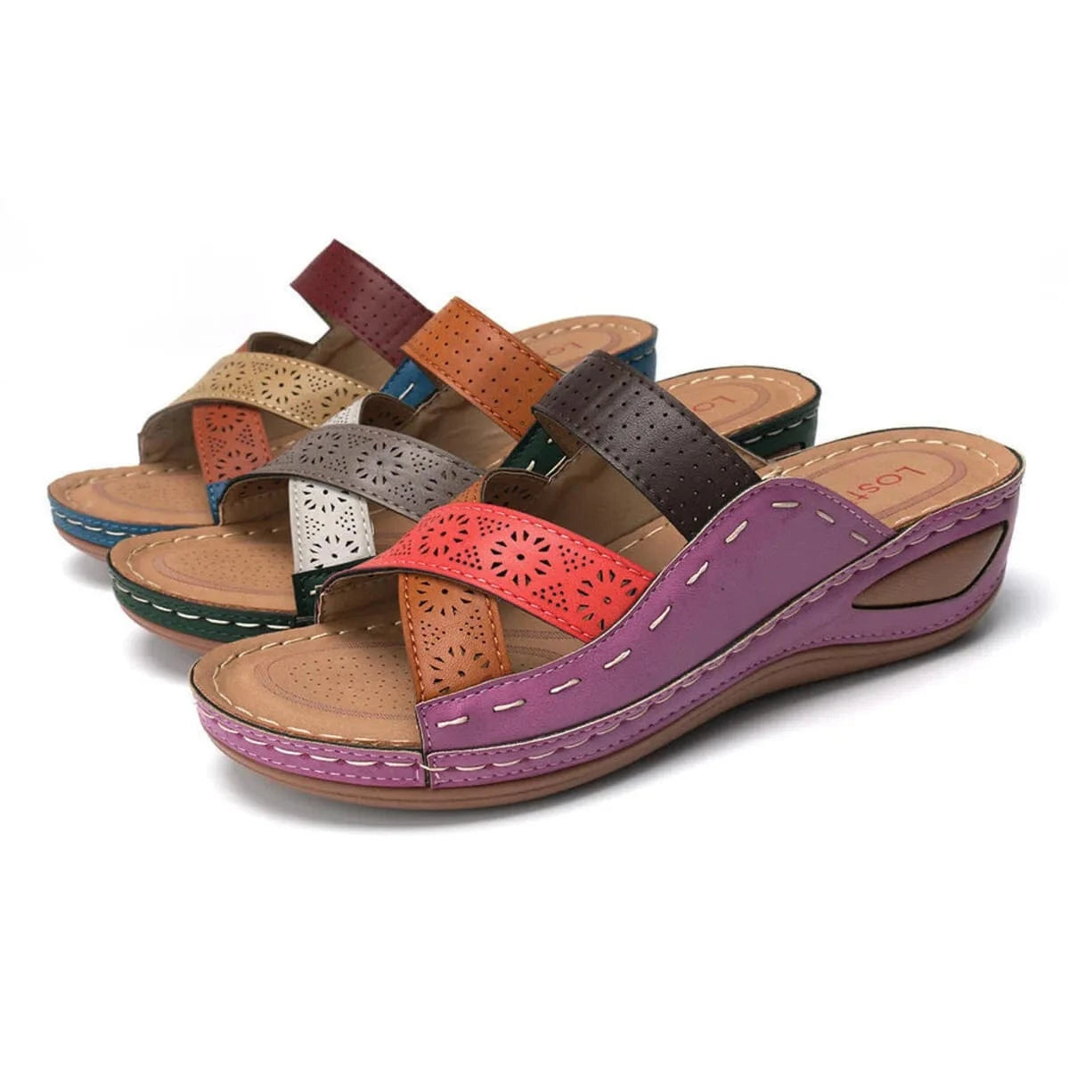 Crisscross Casual Wedge Sandals - ShalayeFashion