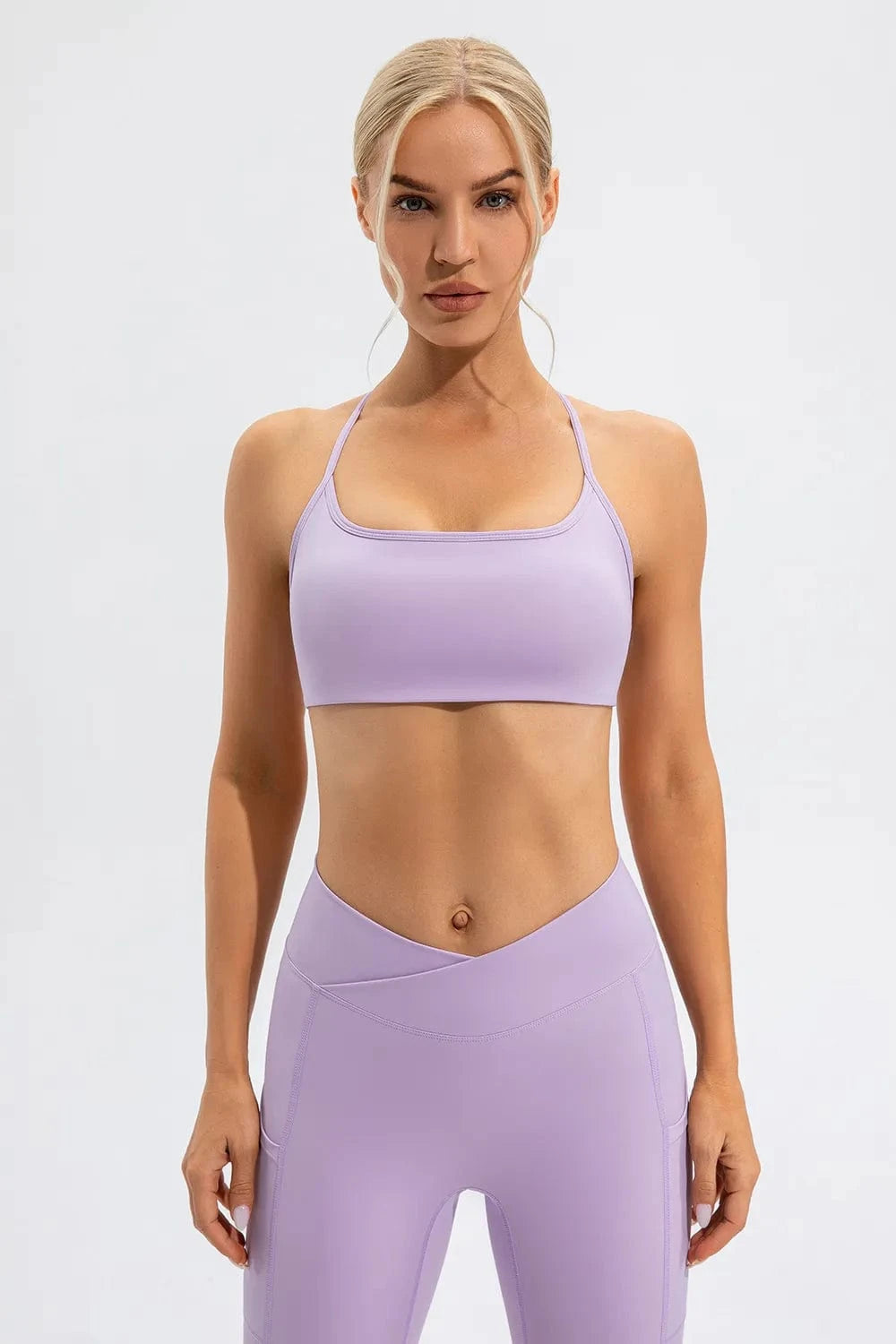 Crisscross Spaghetti Strap Active Cami - ShalayeFashion