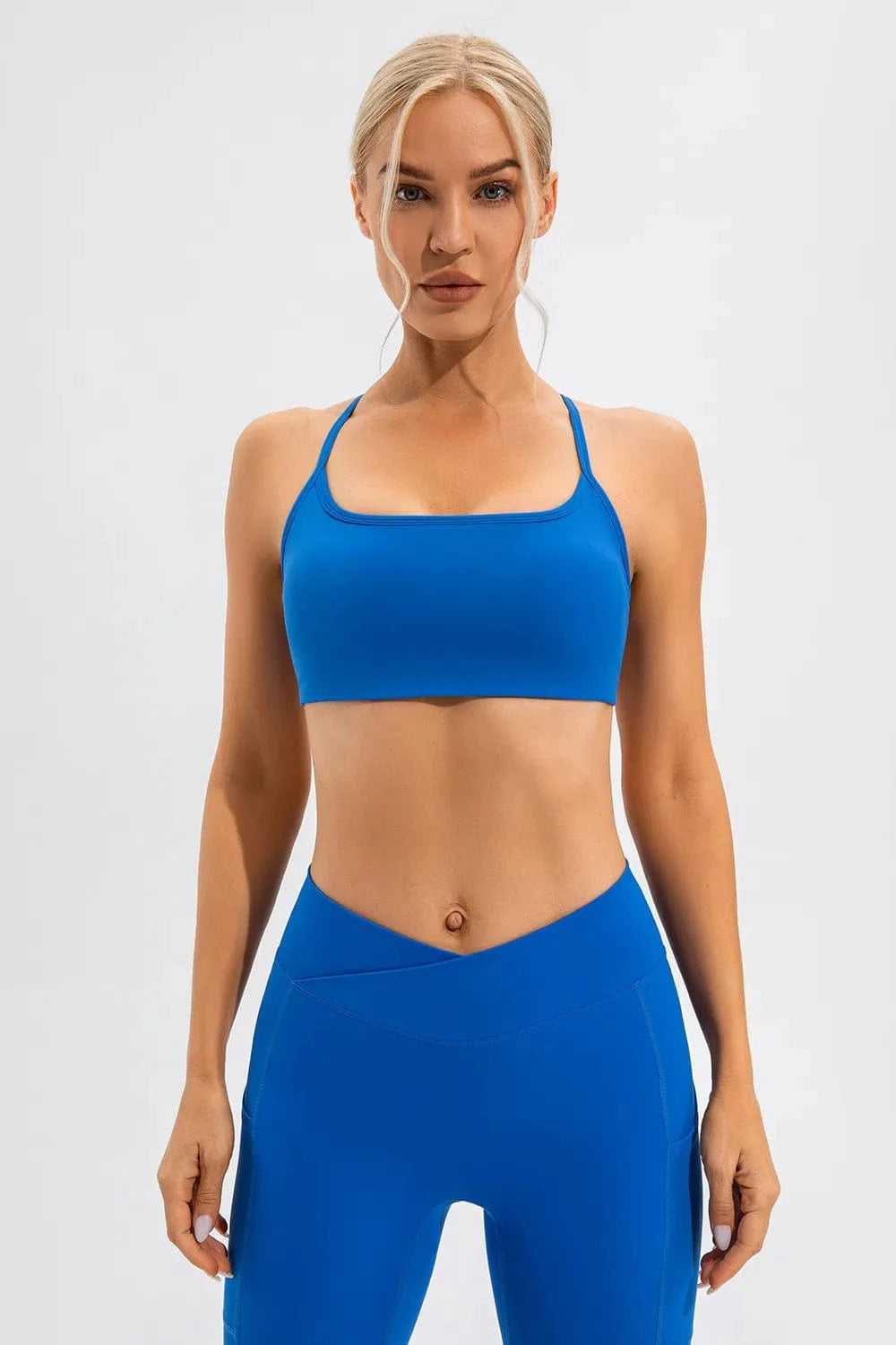 Crisscross Spaghetti Strap Active Cami - ShalayeFashion